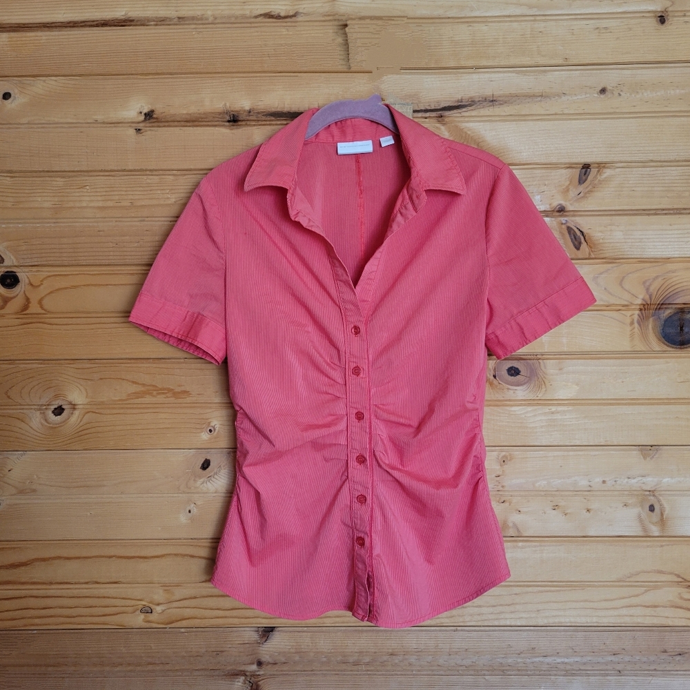 New York & Co. Pink Button Up Shirt, Size: Medium